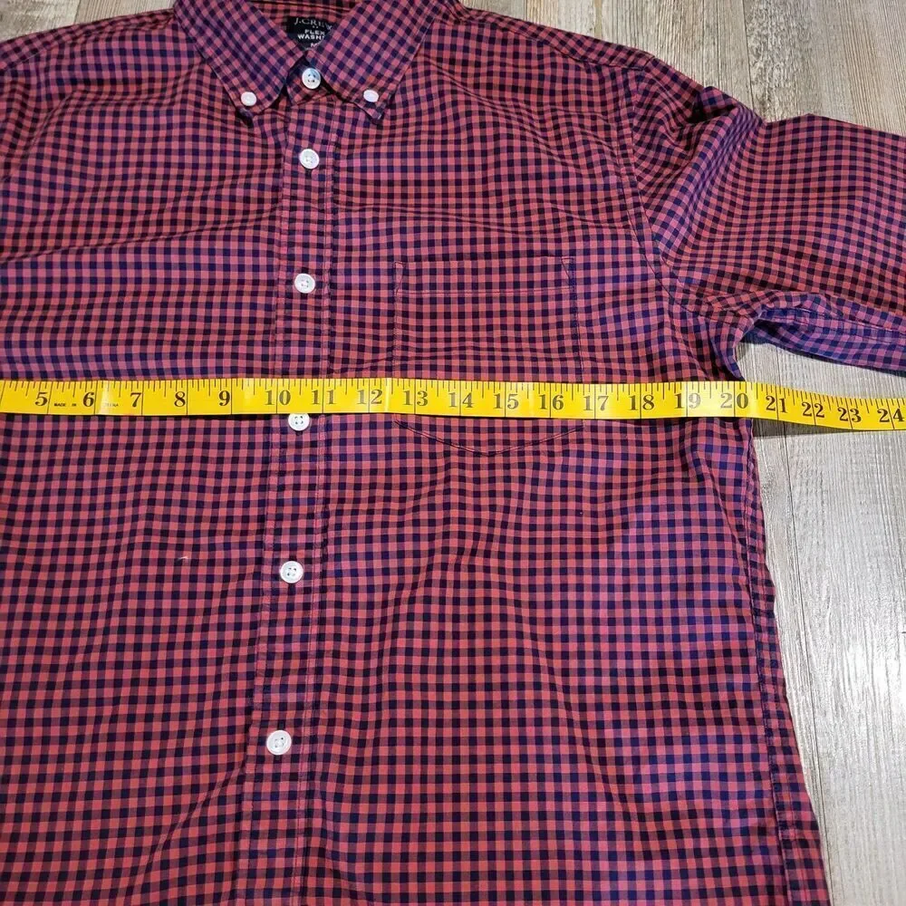 J.Crew Slim Fit Flex Washed Long Sleeved Plaid Button Up Men's Size Medium